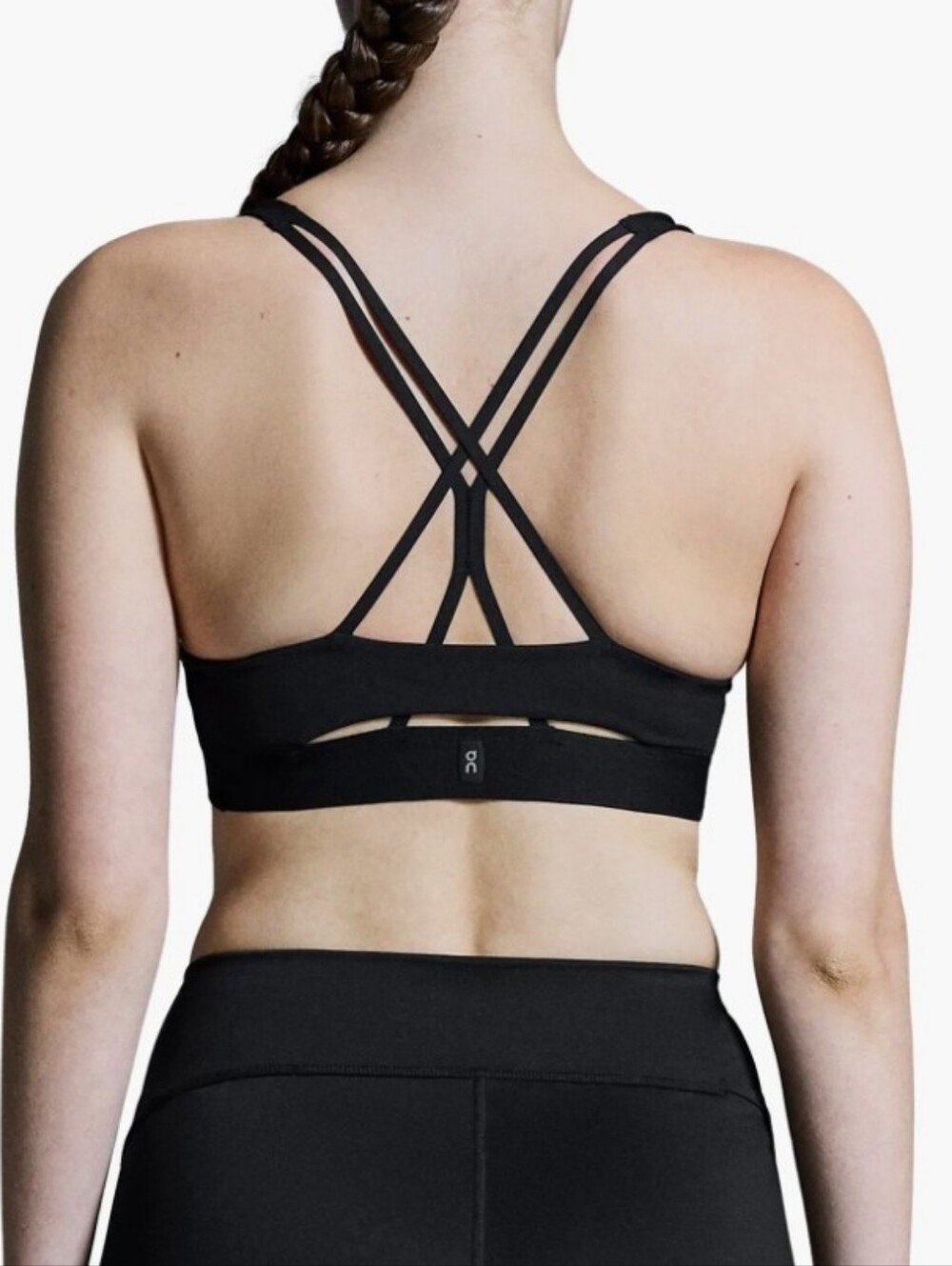 On Running Black Strappy Crisscross Sports Bra